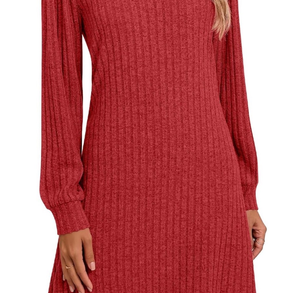 Long Sleeve red  Dress - Picture 5 of 7